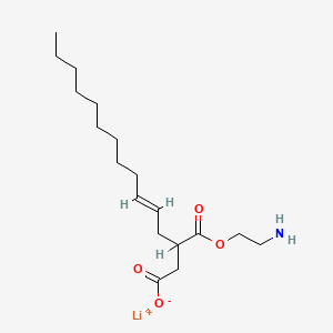 molecular formula C18H32LiNO4 B12662794 Lithium 1-(2-aminoethyl) 2-dodecenylsuccinate CAS No. 93964-35-3