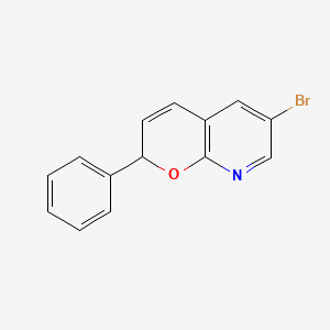 molecular formula C14H10BrNO B12662799 6-Bromo-2-phenyl-2H-pyrano[2,3-b]pyridine CAS No. 102830-81-9