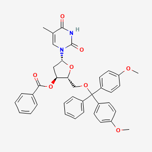 molecular formula C38H36N2O8 B12662842 5'-O-(p,p'-Dimethoxytrityl)thymidine 3'-benzoate CAS No. 93966-64-4