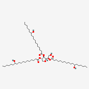 molecular formula C60H114O11 B12662891 Sorbitan, tris(12-hydroxyoctadecanoate) CAS No. 93963-95-2