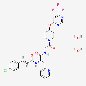 molecular formula C29H32ClF3N6O6 B12662910 FK-330 dihydrate CAS No. 682813-92-9