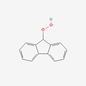 molecular formula C13H10O2 B12662929 Hydroperoxide, 9H-fluoren-9-yl- CAS No. 7517-72-8