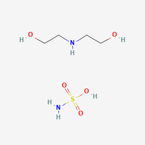 molecular formula C4H14N2O5S B12662951 Bis(2-hydroxyethyl)ammonium sulphamate CAS No. 43052-68-2