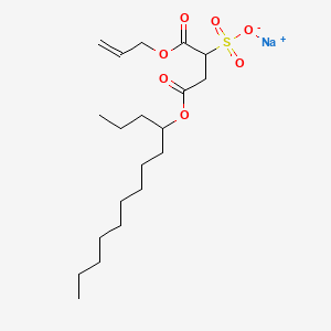 molecular formula C20H35NaO7S B12662954 Butanedioic acid, sulfo-, 1-(2-propenyl) 4-tridecyl ester, sodium salt CAS No. 81943-41-1