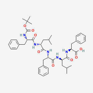 molecular formula C44H59N5O8 B1266299 Butyloxycarbonyl-phenylalanyl-leucyl-phenylalanyl-leucyl-phenylalanine CAS No. 66556-73-8