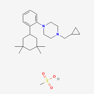 molecular formula C25H42N2O3S B12663006 Milategrast mesylate CAS No. 894776-23-9