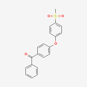 molecular formula C20H16O4S B12663021 Methanone, (4-(4-(methylsulfonyl)phenoxy)phenyl)phenyl- CAS No. 83642-23-3