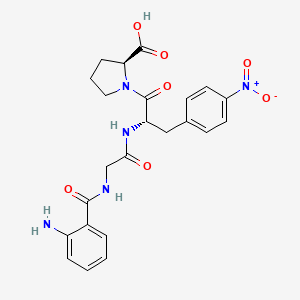 molecular formula C23H25N5O7 B1266303 1-[N-[N-(2-氨基苯甲酰)甘氨酰]-4-硝基-L-苯丙氨酰]-L-脯氨酸 CAS No. 67482-93-3
