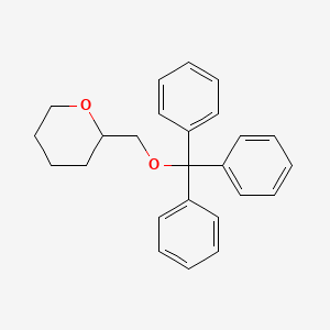 molecular formula C25H26O2 B12663034 2H-Pyran, tetrahydro-2-((triphenylmethoxy)methyl)- CAS No. 3920-58-9