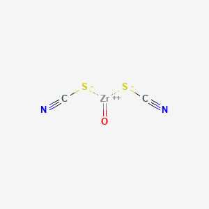 molecular formula C2N2OS2Zr B12663038 Zirconium, oxobis(thiocyanato-kappaS)- CAS No. 72017-87-9