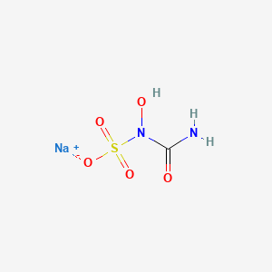 molecular formula CH3N2NaO5S B12663091 Sodium carbamoylhydroxysulphamate CAS No. 22501-98-0