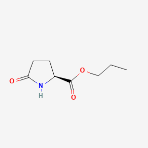 molecular formula C8H13NO3 B12663096 Propyl 5-oxo-L-prolinate CAS No. 85153-83-9