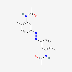 molecular formula C18H20N4O2 B12663116 3,3'-(Diacetylamino)-4,4'-dimethylazobenzene CAS No. 138805-31-9