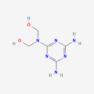 molecular formula C5H10N6O2 B12663167 ((4,6-Diamino-1,3,5-triazin-2-yl)imino)bismethanol CAS No. 31962-32-0