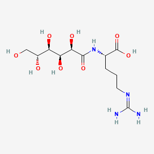 molecular formula C12H24N4O8 B12663172 N-D-Gluconoyl-L-arginine CAS No. 94231-89-7