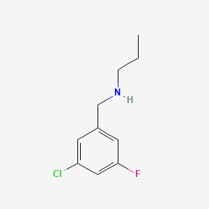 molecular formula C10H13ClFN B12663177 Benzenemethanamine, 3-chloro-5-fluoro-N-propyl- CAS No. 90390-36-6