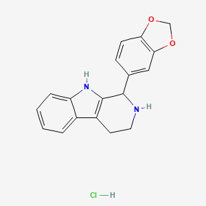 molecular formula C18H17ClN2O2 B1266320 1-(1,3-苯并二氧杂环-5-基)-2,3,4,9-四氢-1H-β-咔啉盐酸盐 CAS No. 3380-75-4