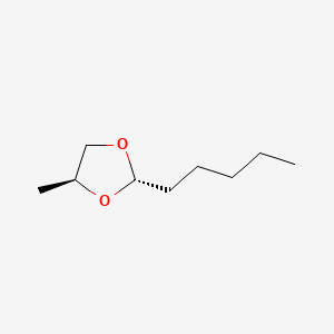 molecular formula C9H18O2 B12663205 trans-4-Methyl-2-pentyl-1,3-dioxolane CAS No. 26563-75-7