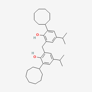 molecular formula C35H52O2 B12663245 2,2'-Methylenebis(6-cyclooctyl-4-isopropylphenol) CAS No. 93803-57-7