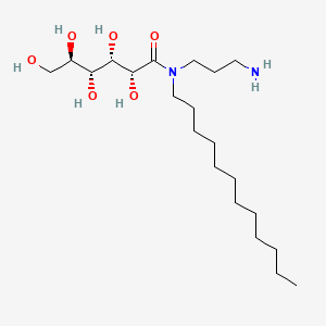 molecular formula C21H44N2O6 B12663251 N-(3-Aminopropyl)-N-dodecyl-D-gluconamide CAS No. 93840-56-3