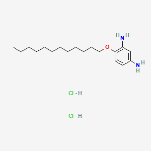 molecular formula C18H34Cl2N2O B12663264 4-(Dodecyloxy)benzene-1,3-diamine dihydrochloride CAS No. 85409-46-7