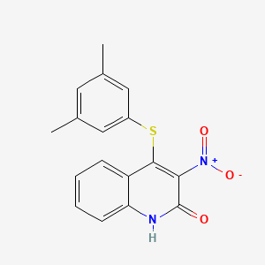 2(1H)-Quinolinone, 4-((3,5-dimethylphenyl)thio)-3-nitro-