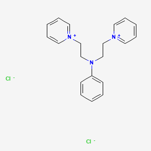 molecular formula C20H23Cl2N3 B12663293 1,1'-[(Phenylimino)diethylene]dipyridinium dichloride CAS No. 24447-83-4