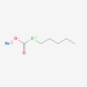 molecular formula C6H11BNaO2 B12663302 Sodium dihydrogen bis(heptonato(3-)-O3,O4)borate(3-) CAS No. 21097-80-3