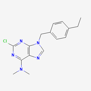 9H-Purin-6-amine, 2-chloro-9-((4-ethylphenyl)methyl)-N,N-dimethyl-