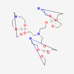 molecular formula C24H48N4O12Ti3 B12663334 Titanium(4+) 2,2',2''-nitrilotrisethanolate CAS No. 37481-13-3