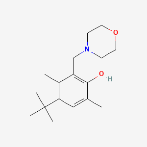 molecular formula C17H27NO2 B12663353 4-tert-Butyl-2-(morpholinomethyl)-3,6-xylenol CAS No. 84824-96-4