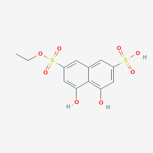 molecular formula C12H12O8S2 B12663412 Ethyl-4,5-dihydroxynaphthalene-2,7-disulphonic acid CAS No. 71648-30-1