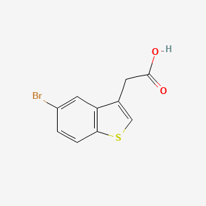 molecular formula C10H7BrO2S B1266342 Benzo(b)thiophene-3-acetic acid, 5-bromo- CAS No. 17266-45-4