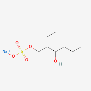 molecular formula C8H17NaO5S B12663467 Sodium 2-ethyl-3-hydroxyhexyl sulphate CAS No. 84962-92-5