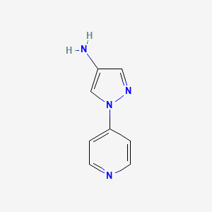 molecular formula C8H8N4 B1266347 1-(吡啶-4-基)-1H-吡唑-4-胺 CAS No. 28466-04-8