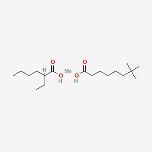 molecular formula C18H36MnO4 B12663512 (2-Ethylhexanoato-O)(neodecanoato-O)manganese CAS No. 94247-30-0