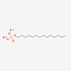 molecular formula C14H29K2O4P B12663519 1-Tetradecanol, phosphate, potassium salt CAS No. 97435-26-2