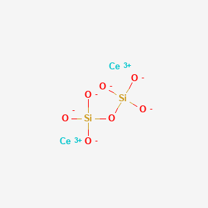 molecular formula Ce2O7Si2 B12663528 cerium(3+);trioxido(trioxidosilyloxy)silane CAS No. 13536-88-4