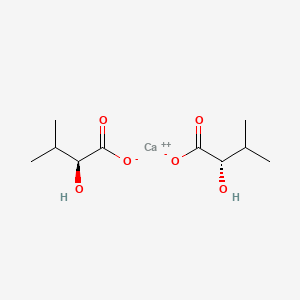 molecular formula C10H18CaO6 B12663558 Calcium bis((S)-2-hydroxy-3-methylbutyrate) CAS No. 57618-22-1