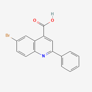 molecular formula C16H10BrNO2 B1266358 6-Bromo-2-phenylquinoline-4-carboxylic acid CAS No. 33007-99-7