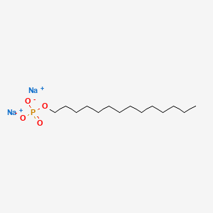 molecular formula C14H29Na2O4P B12663591 1-Tetradecanol, phosphate, sodium salt CAS No. 97435-27-3