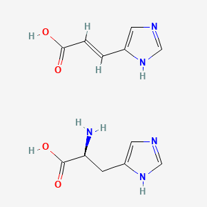 molecular formula C12H15N5O4 B12663627 L-Histidine mono(3-(1H-imidazol-4-yl)acrylate) CAS No. 85586-47-6