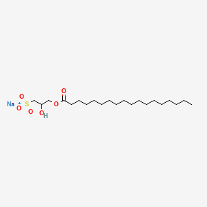 molecular formula C21H41NaO6S B12663632 Sodium 2-hydroxy-3-sulphonatopropyl stearate CAS No. 3694-95-9