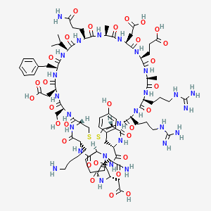 molecular formula C87H129N27O30S2 B12663661 Mibenratide CAS No. 1239011-83-6