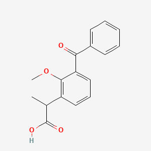 3-Benzoyl-2-methoxyhydratropic acid