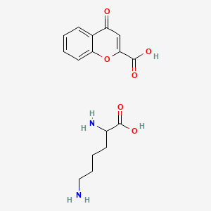 molecular formula C16H20N2O6 B12663696 DL-Lysine mono(4-oxo-4H-1-benzopyran-2-carboxylate) CAS No. 85828-80-4