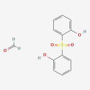 molecular formula C13H12O5S B12663710 Formaldehyde;2-(2-hydroxyphenyl)sulfonylphenol CAS No. 51990-55-7