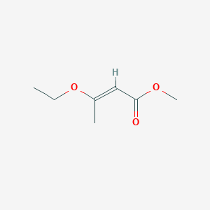 molecular formula C7H12O3 B12663730 Methyl 3-ethoxybut-2-enoate CAS No. 85153-65-7