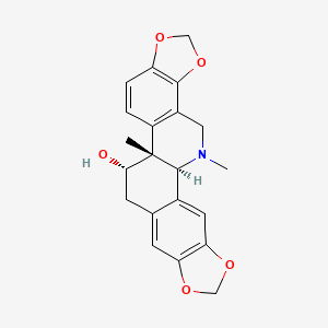 molecular formula C21H21NO5 B12663754 Chelidonine, 13-methyl-, (14beta)- CAS No. 51151-82-7