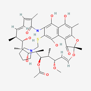 Rifamycin, 3-((1-pyrrolidinylmethyl)thio)-